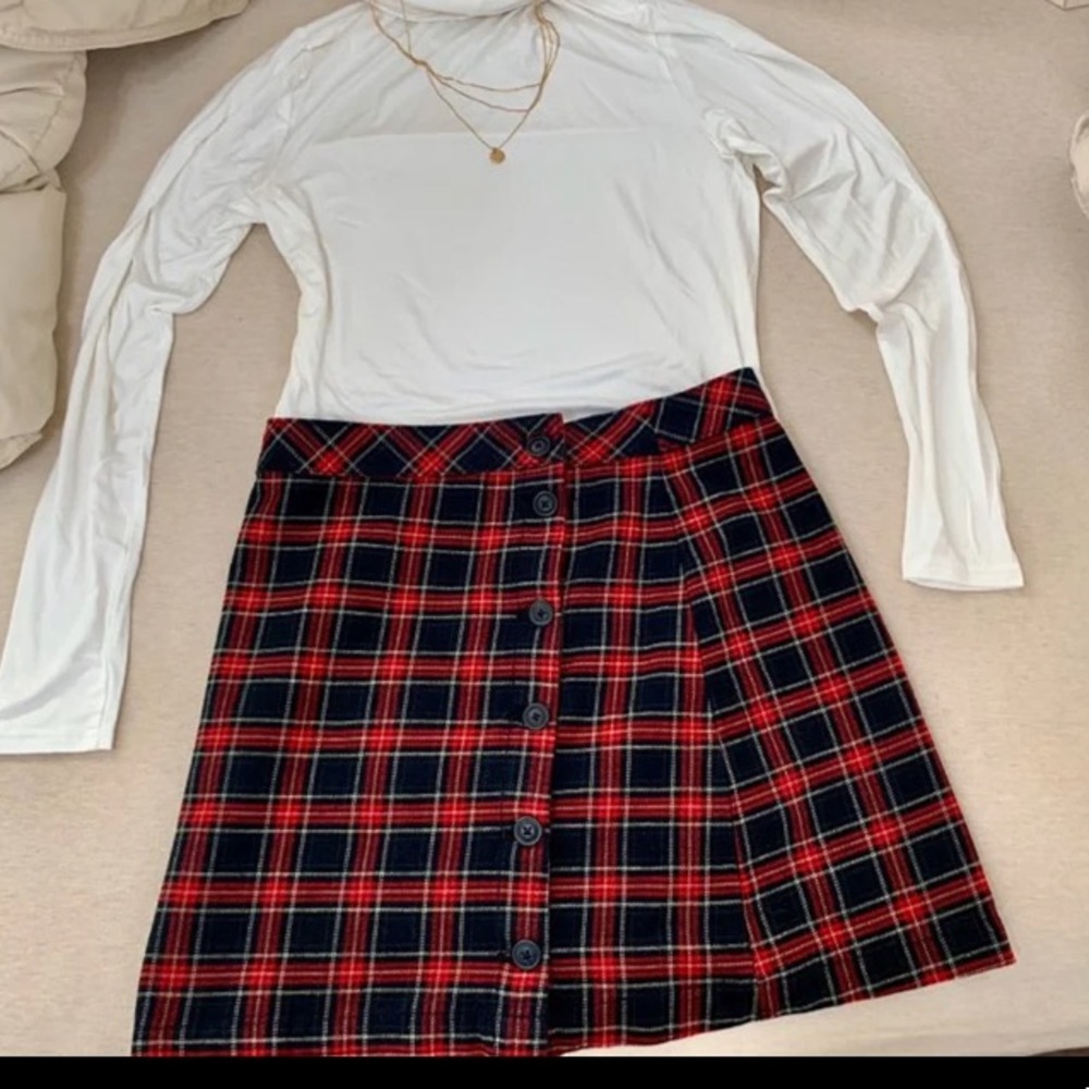H&M plaid skirt